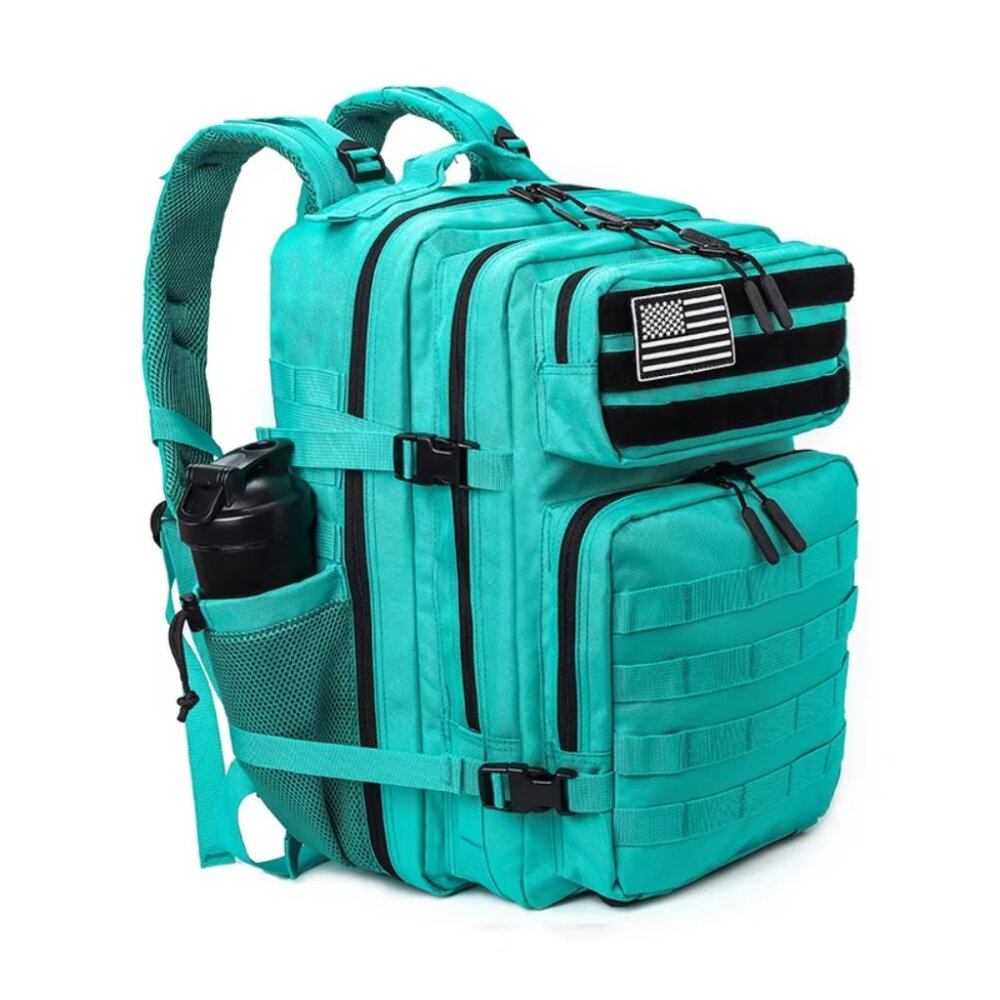 45L Tactical Backpack with Bottle Holder Waterproof Multi Compartment for Hiking